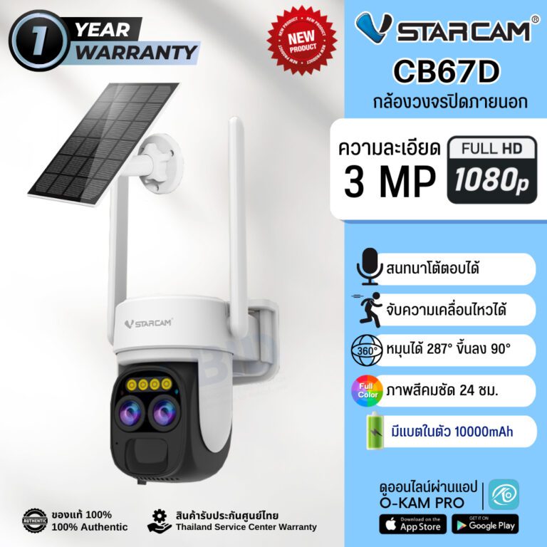 กล้องวงจรปิด Solar Cell (WIFI)